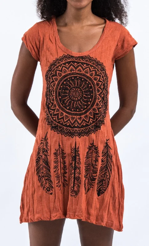 Sure Design Women's Dreamcatcher Dress Orange Bodycon unclassified dresses