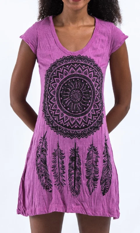 Sure Design Women's Dreamcatcher Dress Pink Plus size unclassified dresses