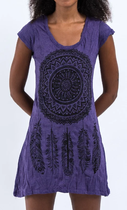 Sure Design Women's Dreamcatcher Dress Purple Sexy unclassified dresses