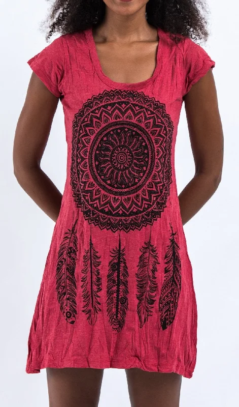 Sure Design Women's Dreamcatcher Dress Red Lounge unclassified dresses