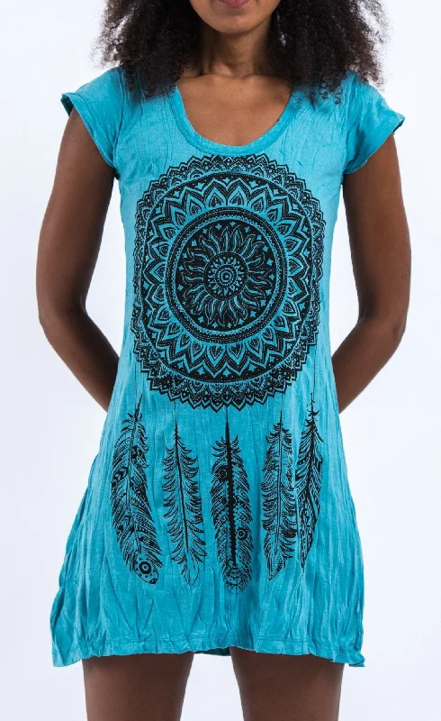 Sure Design Women's Dreamcatcher Dress Turquoise Date night unclassified dresses