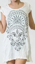 Sure Design Women's Durga Kali Dress White Sexy unclassified dresses