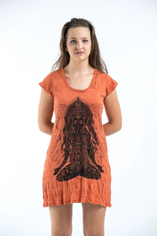 Sure Design Women's Ganesh Mantra Dress Orange Women's unclassified dresses