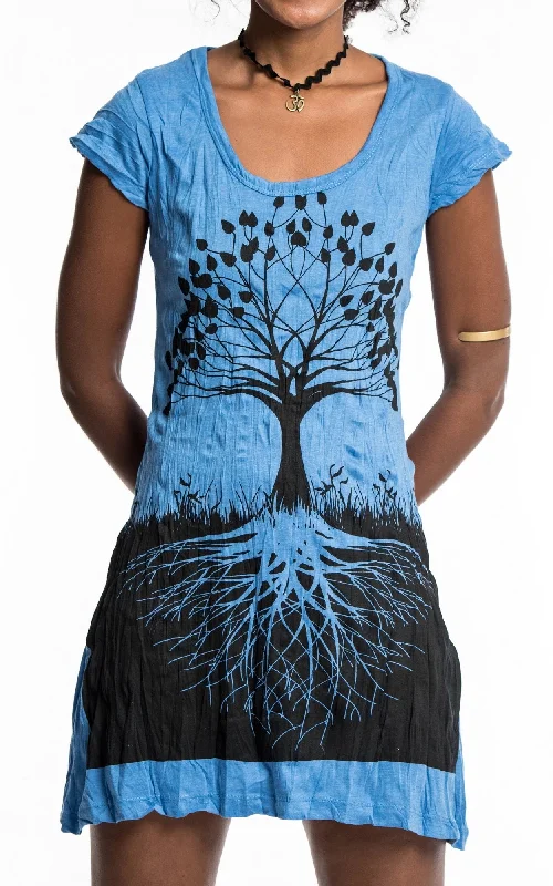 Sure Design Women's Tree of Life Dress Blue Fashionable unclassified dresses