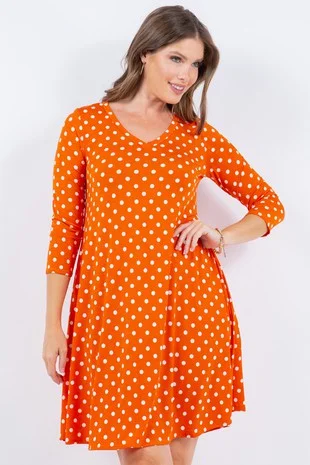 Tangerine Polka Dress Women's unclassified dresses