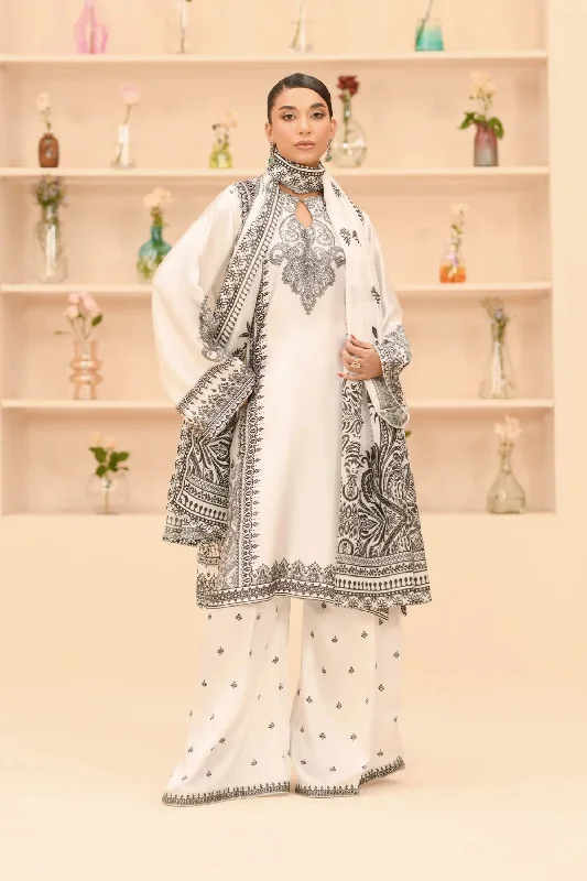 White Black Silk Salwar Kameez Comfortable unclassified dresses