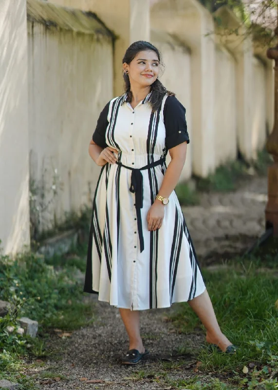 Retro Stripe Minimalist unclassified dresses