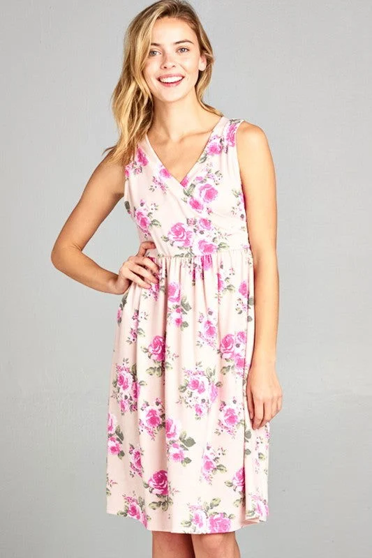 Floral Terry Babydoll Casual Dress Best floral dresses for casual outings