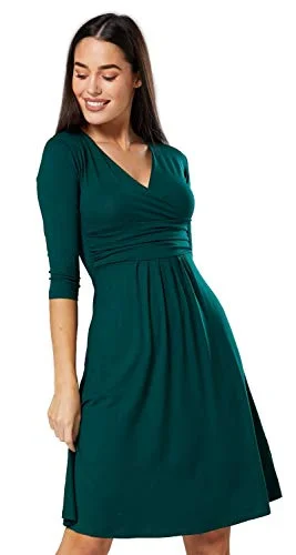 Women's Knee Length 3/4 Sleeve Viscose Circle Dress 282 | Original Brand Polka dot unclassified dresses