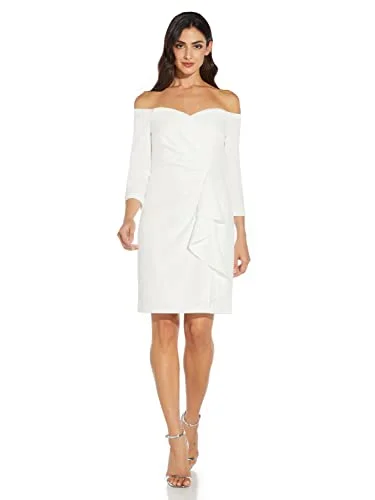 Women's Off Shoulder Crepe Dress | Original Brand Ruched unclassified dresses