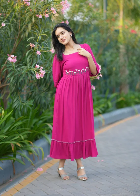 Rosy Romance Bright color unclassified dresses