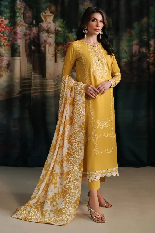 Yellow Silk Embroidered Formal Suit Backless unclassified dresses