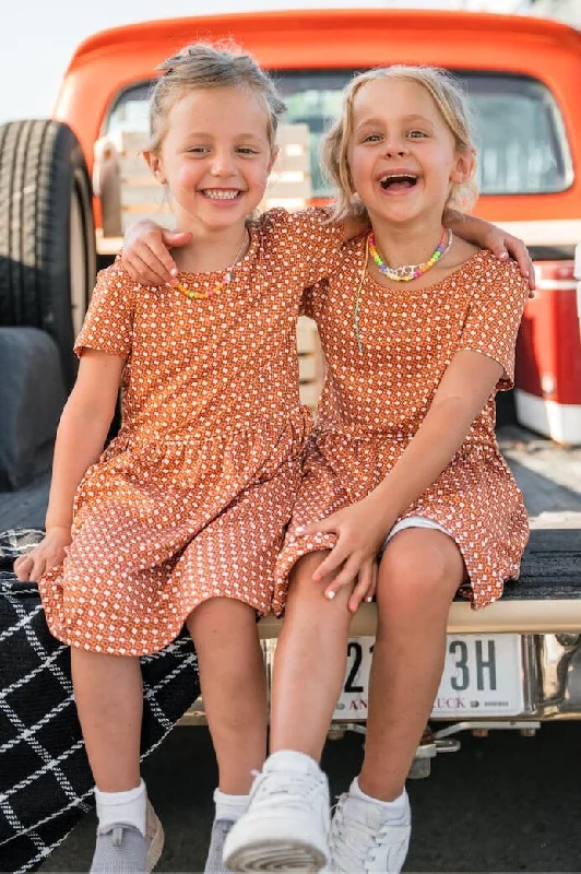 Youth-Girls Dress-Texas Orange and White Halter unclassified dresses