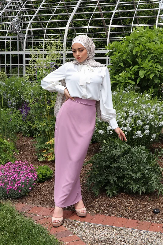 Luxe Soft Maxi Skirt - Pastel Pink Stretch Maxi Skirt