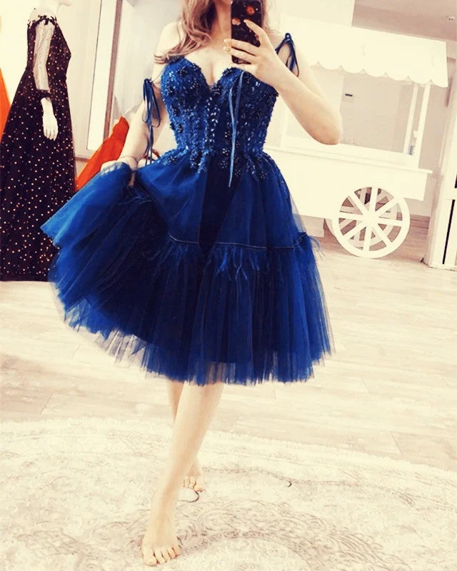 Lace Corset Homecoming Dresses Sweetheart Tulle Ruffles Tulle Dress Vibe