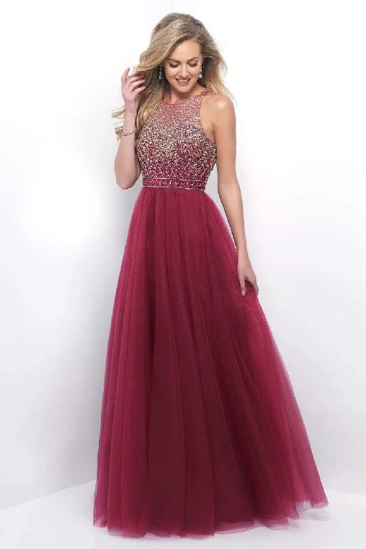 Blush by Alexia Designs - 11258SC Jewel Studded Tulle A-Line Dress Ruffled Tulle Dress