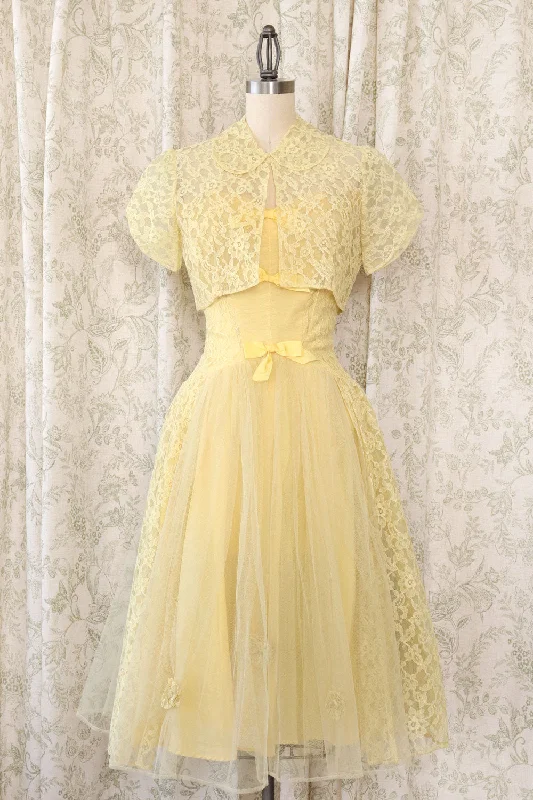 Buttercup Tulle Dress with Lace Jacket XS/S Glitter Tulle Dress