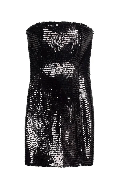 Elsie Dress - Black Sequins Sequin Dress Dressy