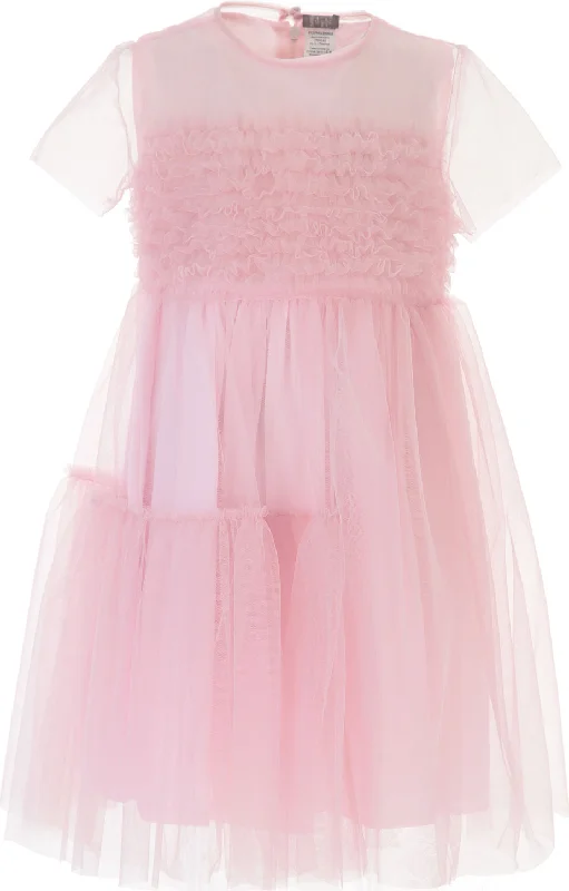 Old Rose Pink Tulle Dress Floor-length Tulle Dress