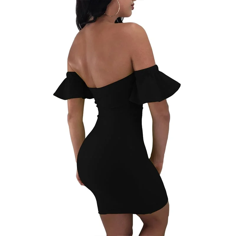 Sexy Sweetheart Bandage Bodycon Dress With Details #Black #Strapless #Bandage Bodycon Dress Fit