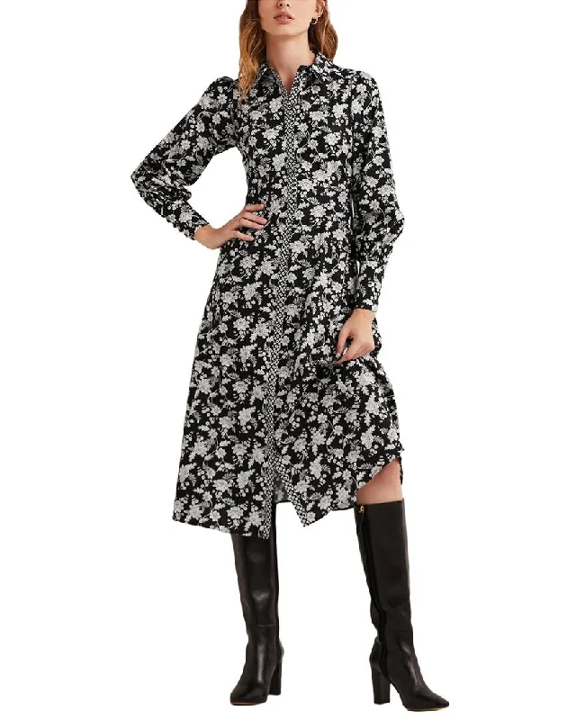 Boden Empire Midi Shirt Dress Everyday Midi Skirt