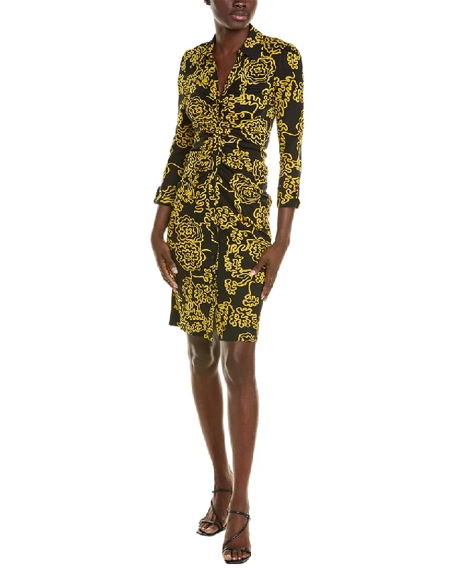 Diane von Furstenberg Sheska Shirtdress Flared Shirt Dress