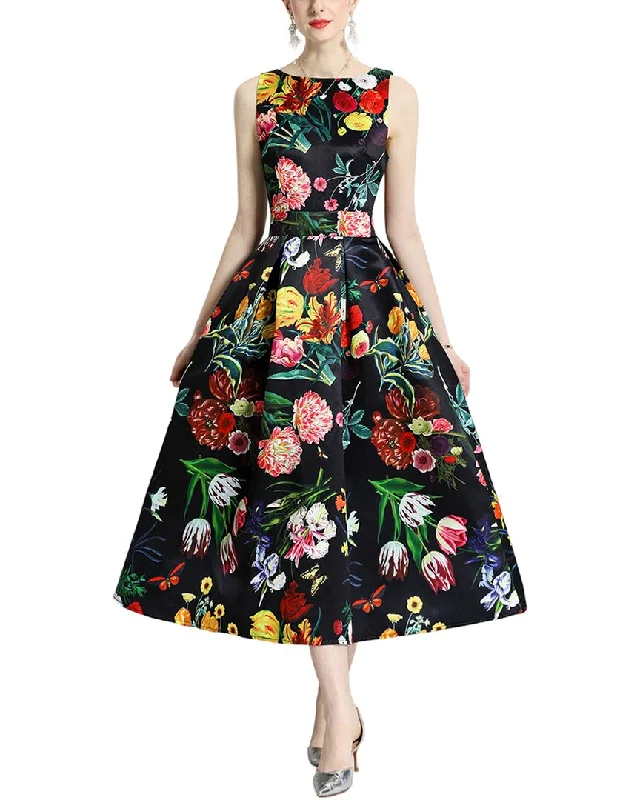 Dza Midi Dress Floral Midi Skirt