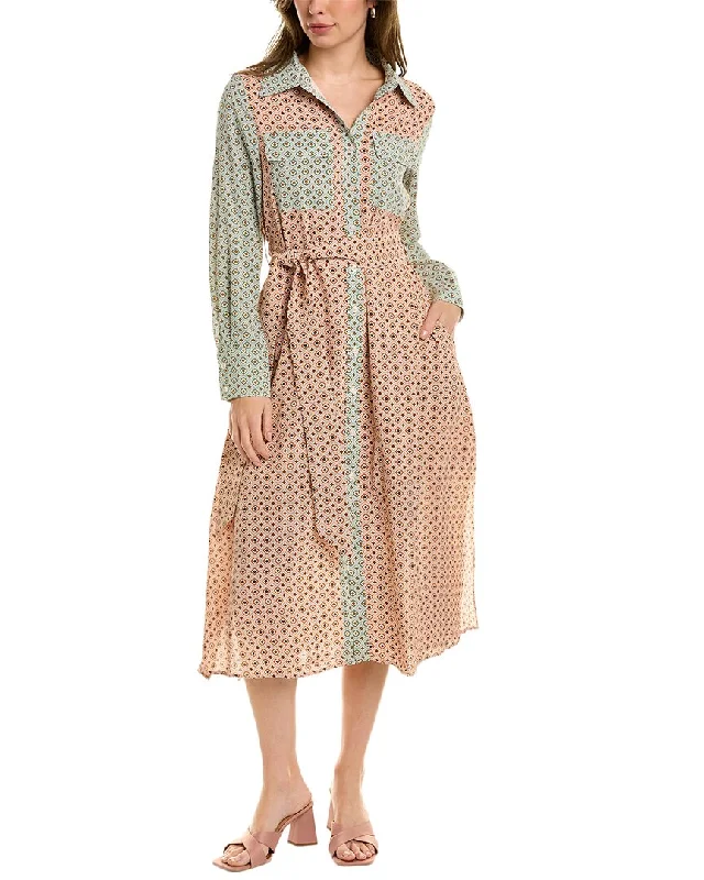 Gracia Contrast Print Shirtdress Shirt Dress Style