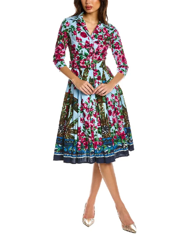 Samantha Sung Patricia Wool & Silk-Blend Shirtdress Day Shirt Dress