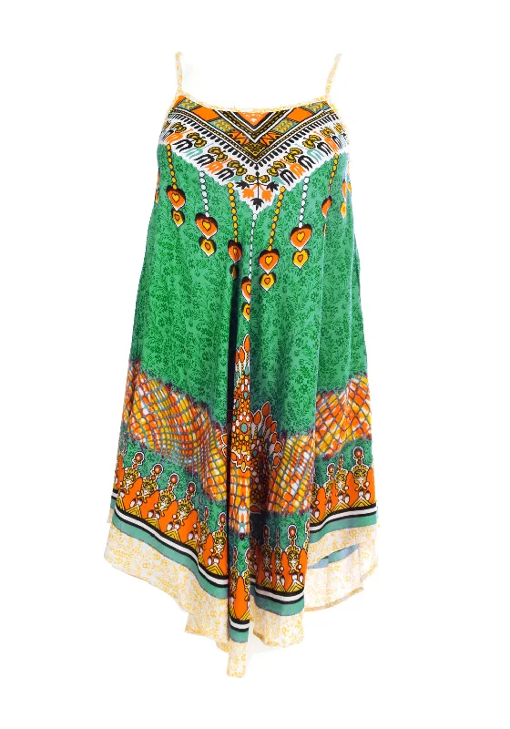 Serafina Collection Luna Print One Size Midi Dress, Green Sexy Midi Skirt