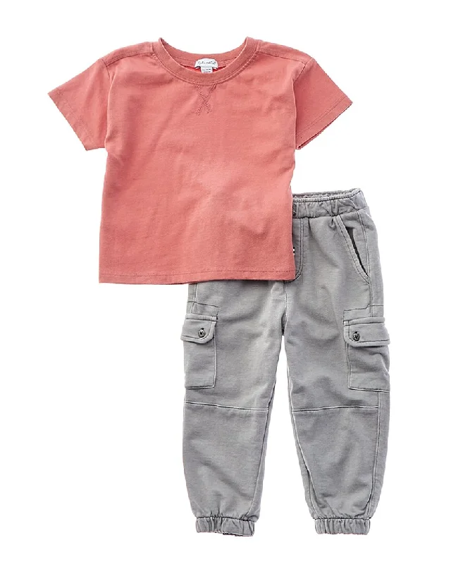 Splendid 2pc T-Shirt & Pant Set Relaxed Fit Shirt