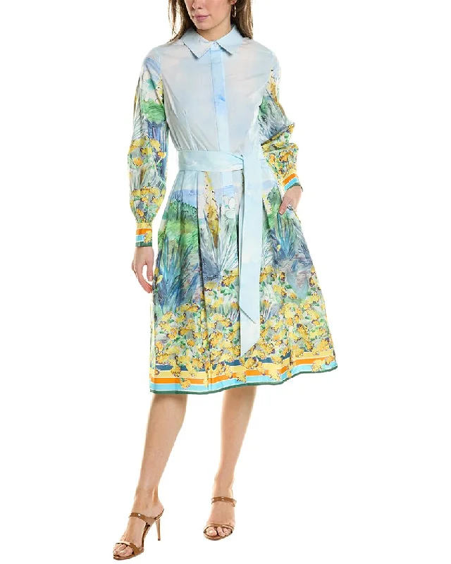 Teri Jon by Rickie Freeman Scenic Shirtdress Fashion Shirt Dress